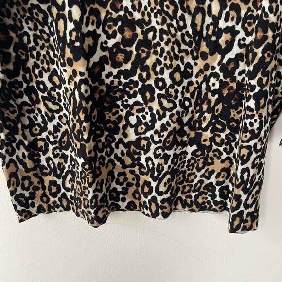 Talbots Merino Wool Animal Print Pullover Sweater size XL - Picture 4 of 9